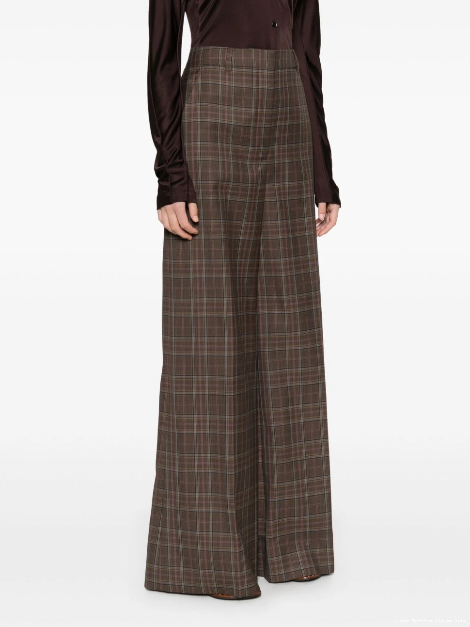 Cheap Stella pants Women McCartney palazzo checked 0808